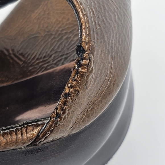 Women's Bronze Strappy High Heel Sandals, Size 5.5 - Picture 10 of 10